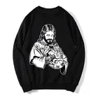 Толстовка Blackcraft с изображением Иисуса из козы, винтажный свитер в стиле ретро, свитшот, уличная одежда в стиле Харадзюку