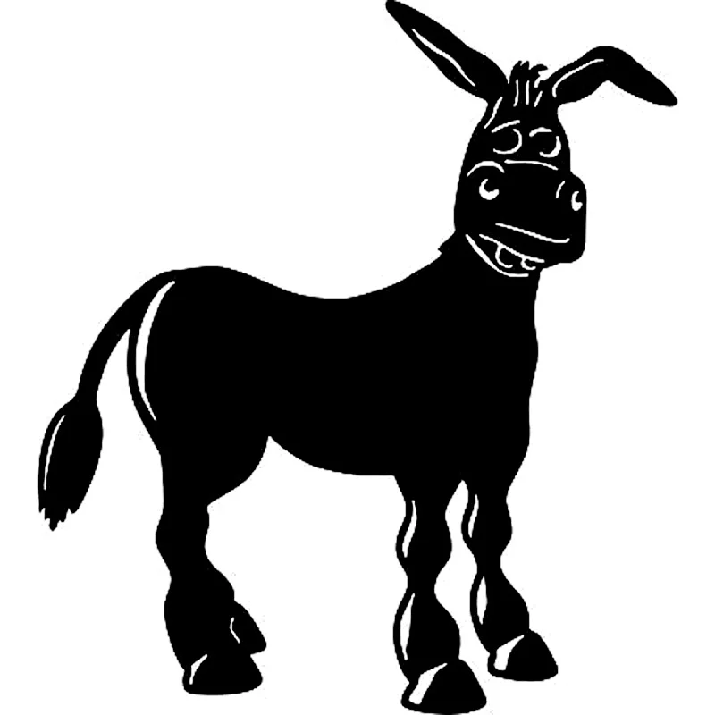 

Interesting Donkey Vinyl Decal Car Sticker Black Silver Accessories PVC17x15cm