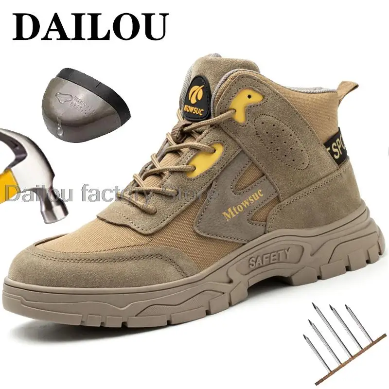 

High Quality Work Sneakers Steel Toe Cap Safety Shoes Men Boots Indestructible Shoes Puncture-Proof Work Boots Military Boots