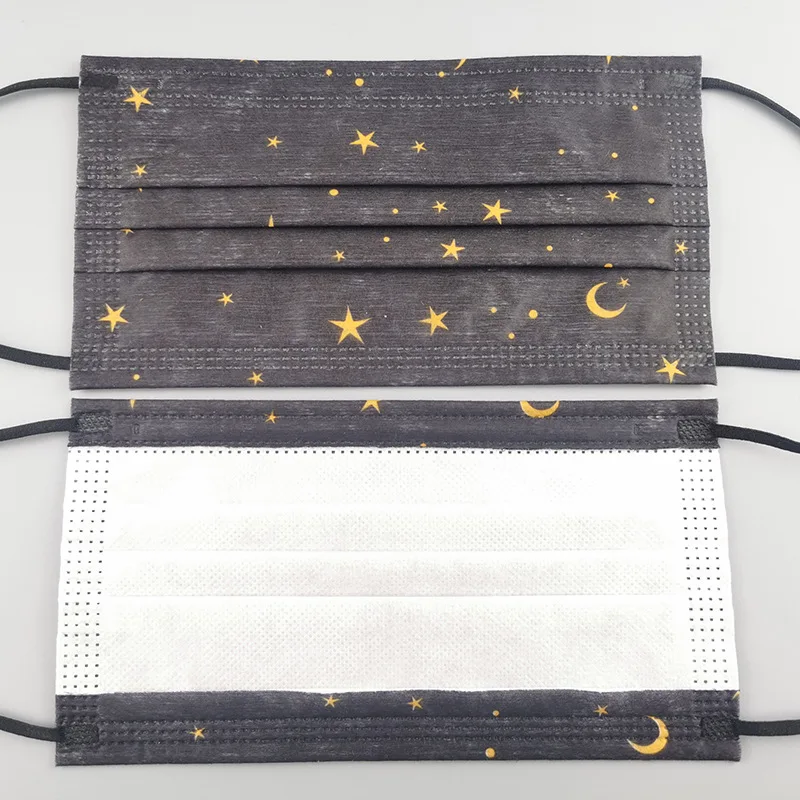 Для взрослых Принт со звездой Обувь одноразовая маска для лица аэродинамическим