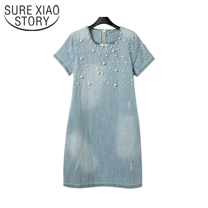 Новинка летнее повседневное женское платье модные хлопчатобумажные джинсы