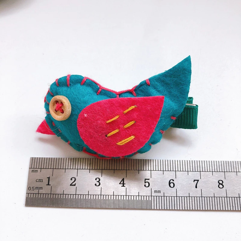 2 шт. заколки для волос девочек милые ткани с рисунком аксессуары ручная работа