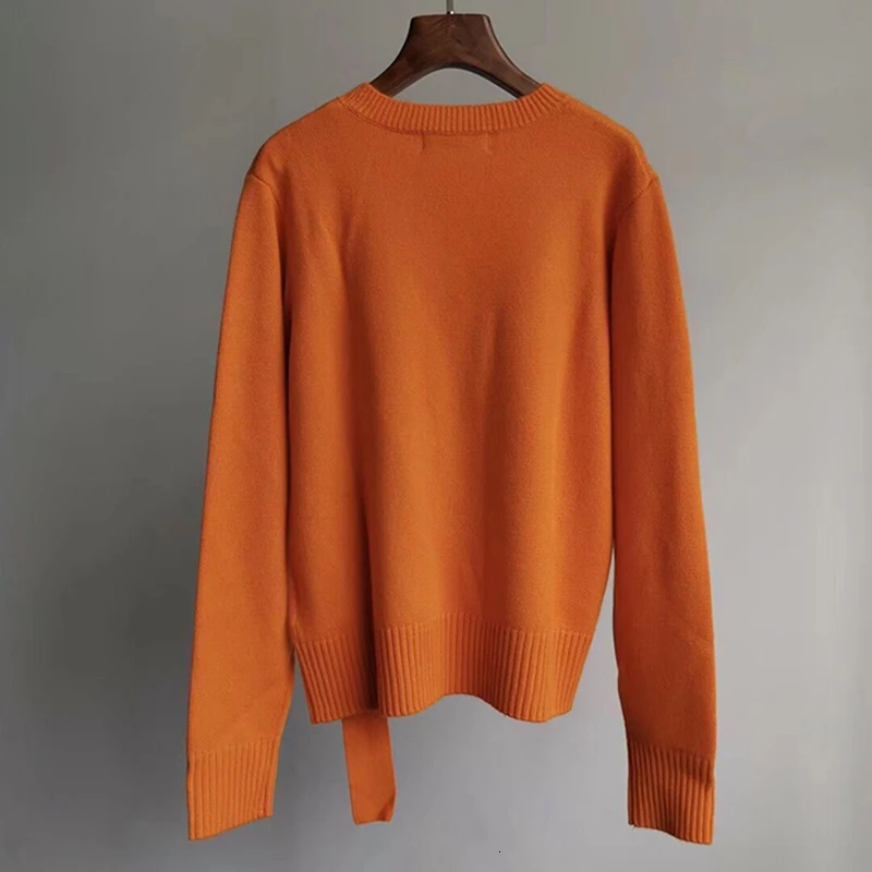 Женский Асимметричный вязаный пуловер Свитер оверсайз на осень 2019 | Женская