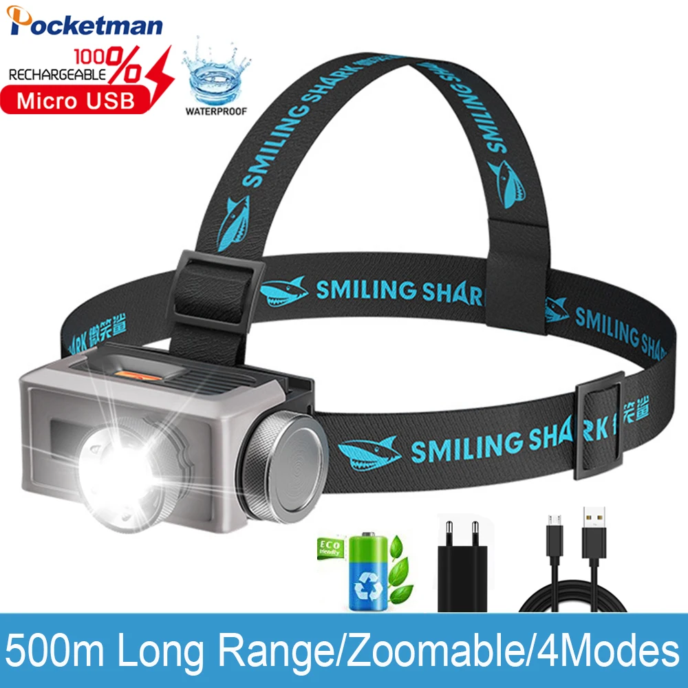 Фонарь налобный водонепроницаемый лм с зарядкой от USB | Лампы и освещение