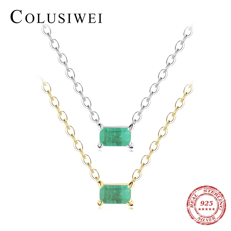 Colusiwei 925 стерлингового серебра в винтажном стиле элегантное Paraiba ожерелье с