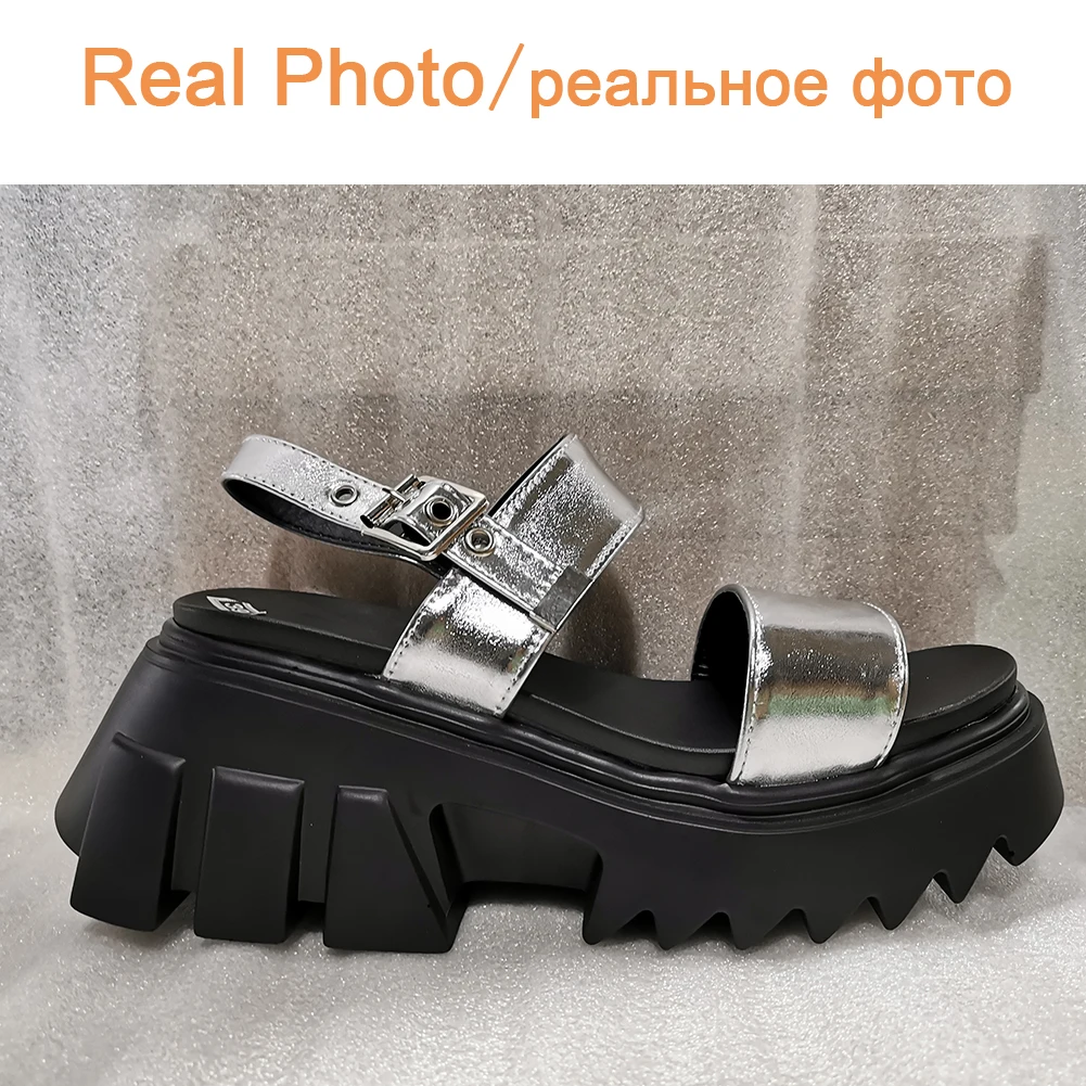 

BONJOMARISA 2021 new arrivals female summer sandals brand luxury platform chunky sandals women summer buckle strap shoes woman