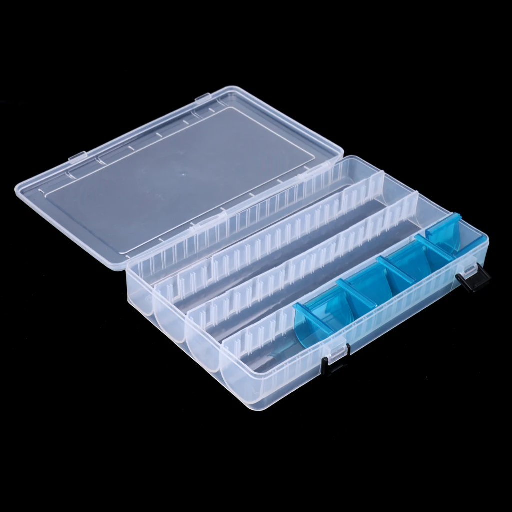 

Plastic Fishing Box Organizer Tackle Box Stowaway with Adjustable Dividers