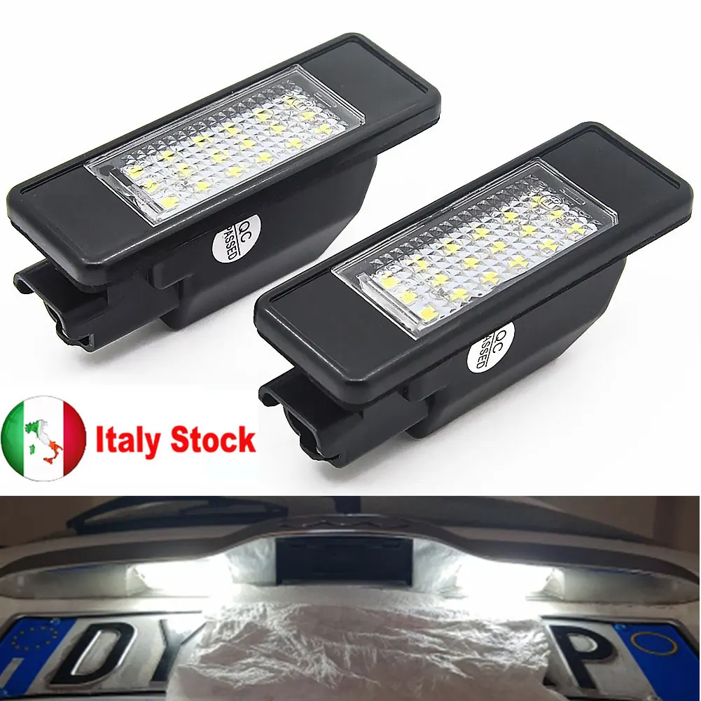 2X Car Rear 18 LED SMD License Number Plate Light Lamp 6000K For Peugeot 106 207 307 308 For CITROEN C3 C4 C5 C6 C8