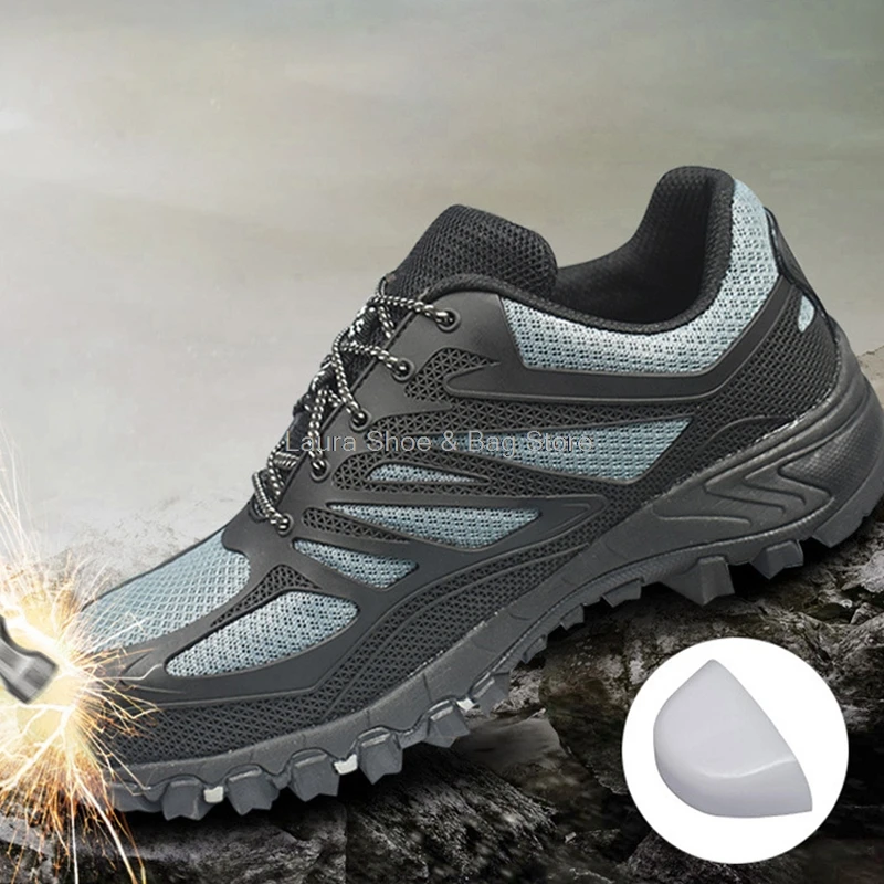 

Antistatic safety shoes for men work safefty boots breathable insulation plastic steel head anti-smash soft security boots male