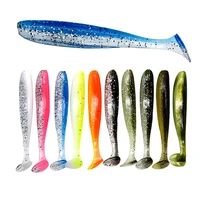 10pcslot soft lures silicone bait 557090mm goods for fishing sea fishing pva swimbait wobblers artificial tackle