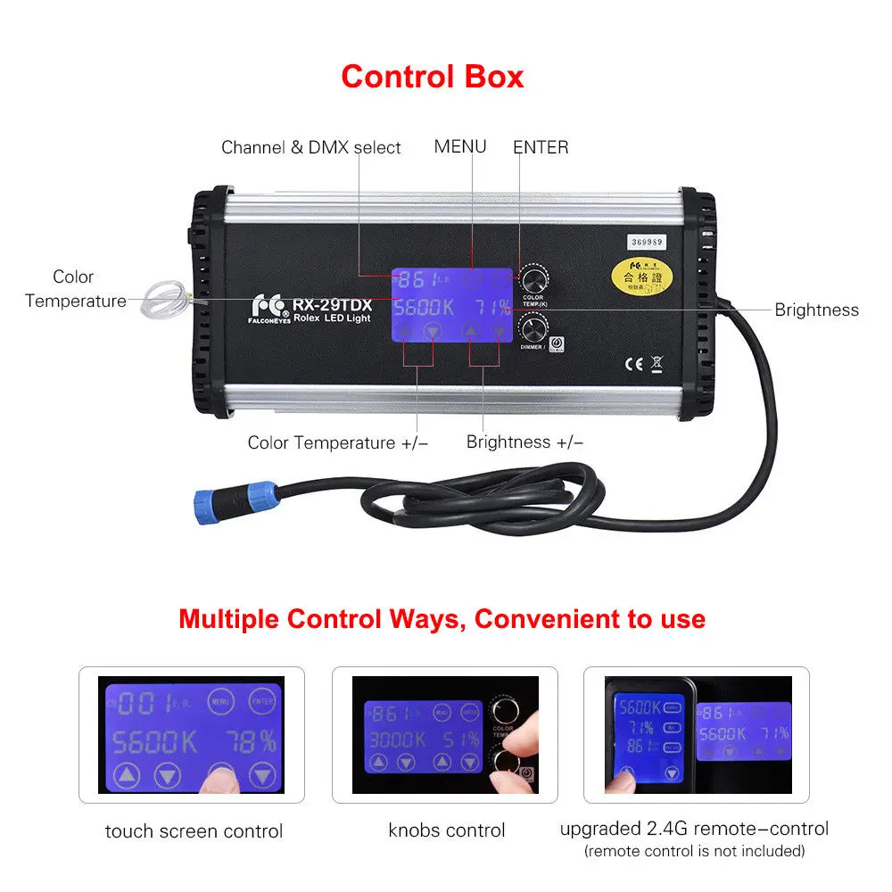 FalconEyes RX 29TDX 100W Гибкая матовая водоотталкивающая светодиодный коврик заполняющая