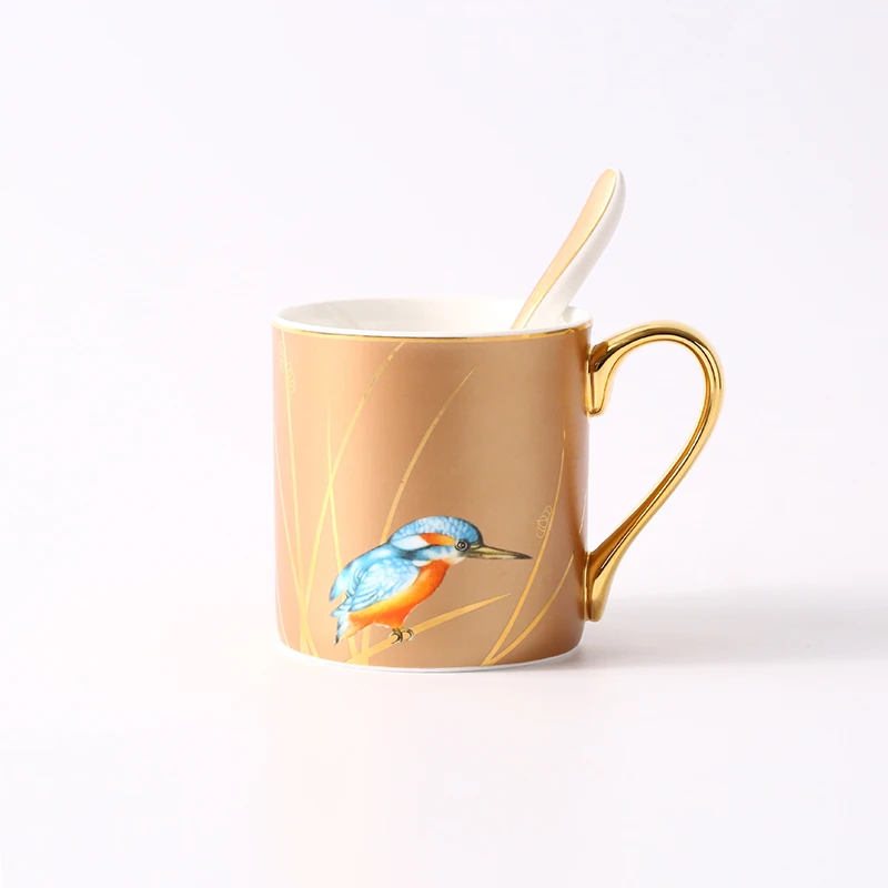 Большой фарфоровый кофейный чай с животным принтом фотографические винтажные