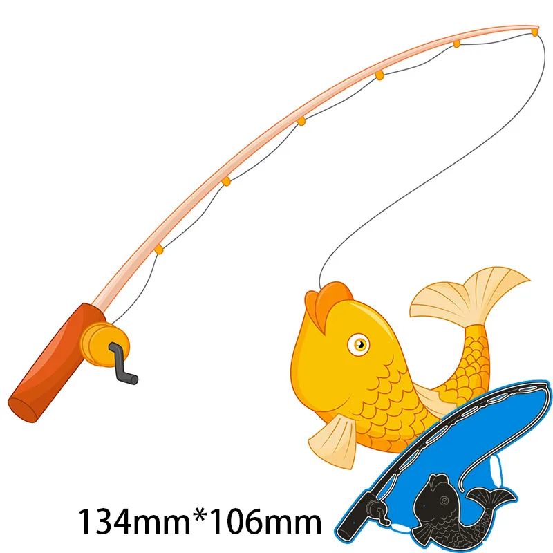 Штампы для рыбалки металл и трафарет скрапбукинга фотоальбома тиснения бумажные