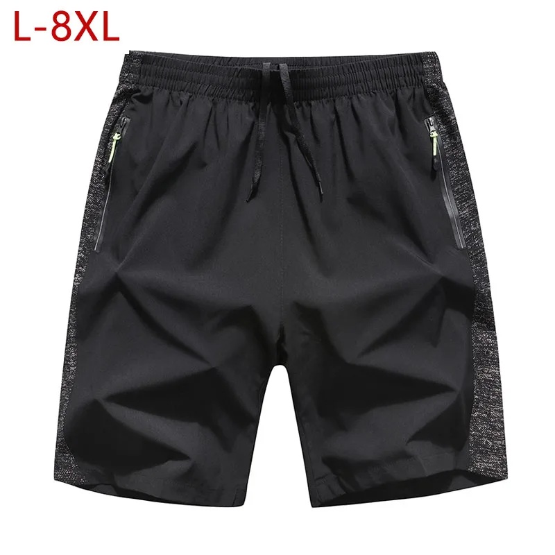 Размера плюс летние быстросохнущие шорты для фитнеса мужчин большие размеры