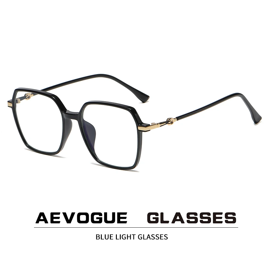 

AEVOGUE New Anti-Blue Glasses Unisex Computer Mirror Metal Retro Glasses Frame Fashion Glasses AE1013