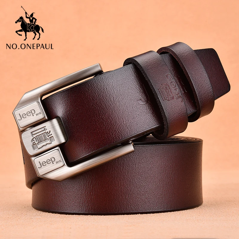 Genuine Leather For Men High Quality Black Buckle Jeans Belt Cowskin Casual Belts Business Cowboy waistband designer | Аксессуары для