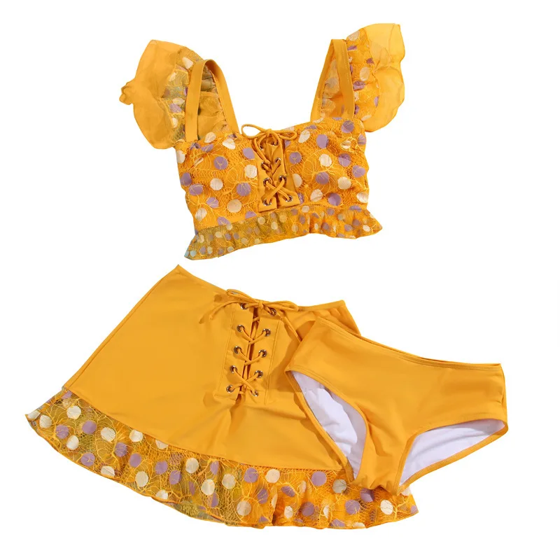 Купальный костюм юбка для похудения высокая талия бикини купальный танкини