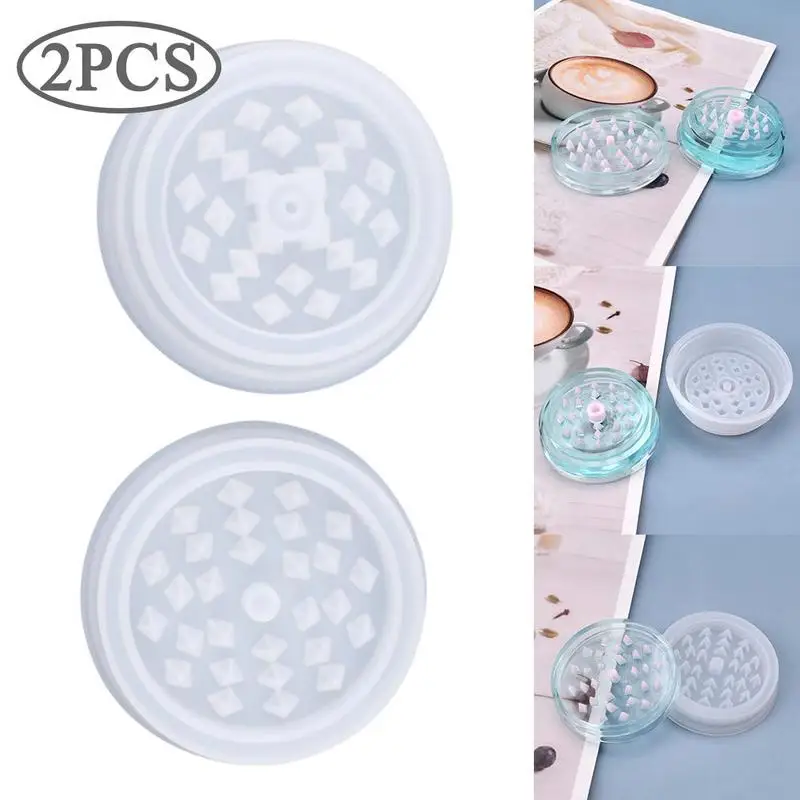 

Silicone Mold self-made Box DIY Herb Grinder Tobacco Mills Molds Ashtray Crusher Grinder Shredder Resin Spice Epoxy Tobacco P0V2
