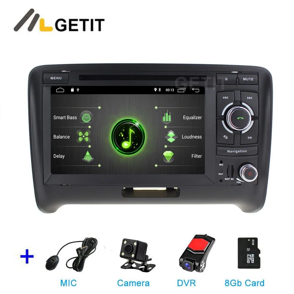 DSP 2G CAM DVR SD DSP 64G PX6 Android 9 автомобильный DVD видео стерео радиоплеер gps навигация для AUDI TT MK2(2006 - Цвет: DSP 2G CAM DVR SD