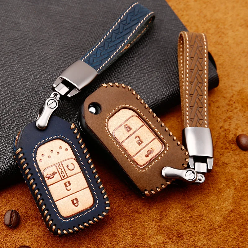 

1Pcs Car Key Case for Honda Civic Tenth Generation Accord CRV Crown Road URV Binzhi XR Haoying Lingpai Fit Leather Car Key Case