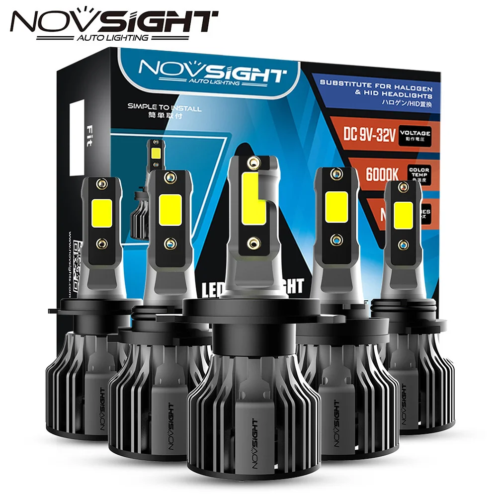 

NOVSIGHT Led Car Headlight 72W H7 H4 Led Bulbs H11 9004 9005 9006 9007 9012 H1 H13 PSX24W 26W Lamp 10000LM 6000K Fog Light Bulb