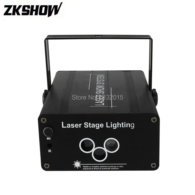 RGB светодиодный лазерный динамический проектор с 3 линзами Полноцветный