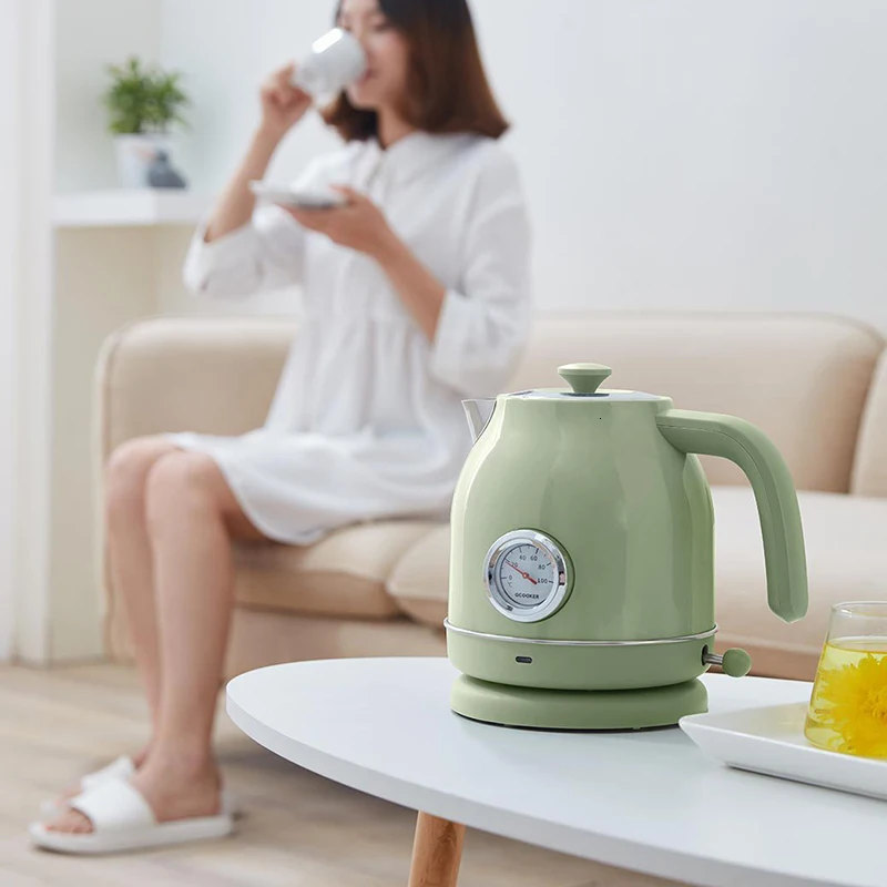 Xiaomi Youpin qcooker Электрический чайник контроль температуры на входе 1.7л большой электрический чайник часы