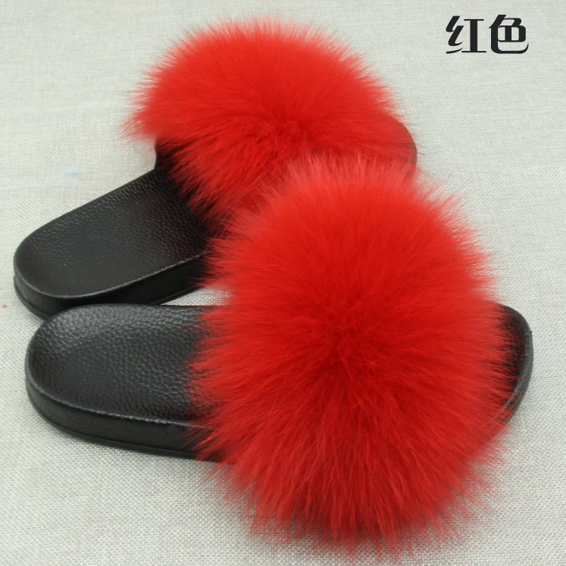 Зимние женские домашние меховые тапочки модная теплая обувь с искусственным