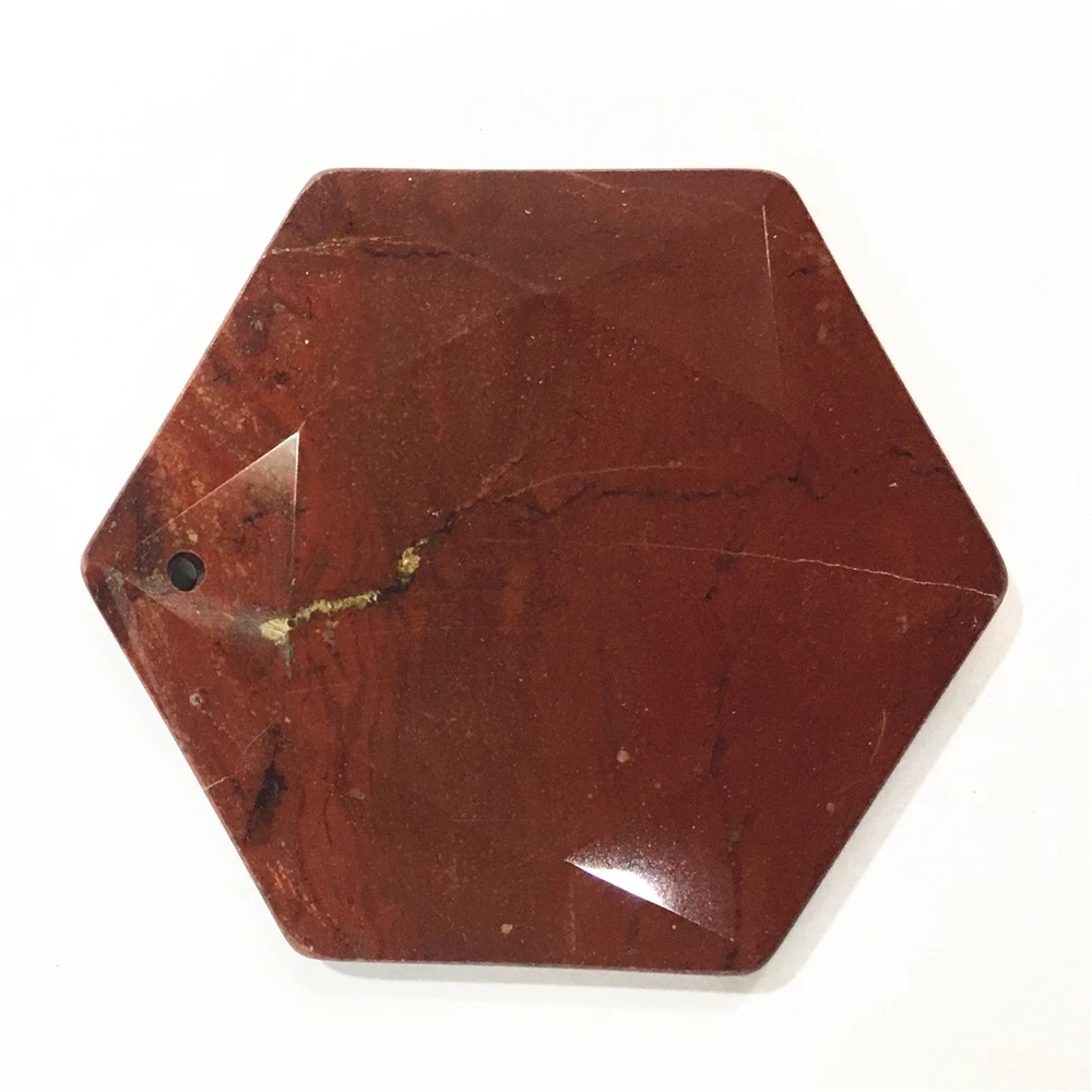 48*43 мм новые кубические шестиугольные подвески из натурального камня граненые