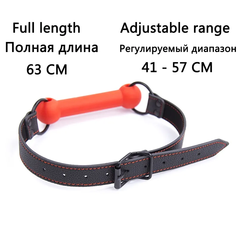 Пара силиконовые Милые однотонные собаке кость мяч кляп упряжь для рта фетиш