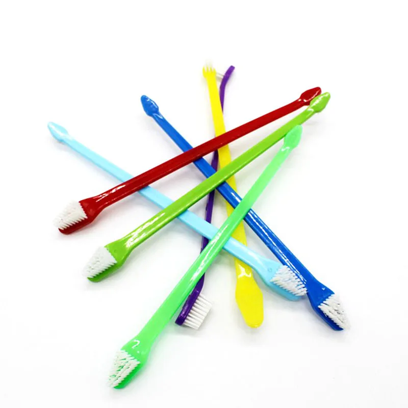 

1pcs 22cm Long Handle Tooth Brush For Pet Dog Cat Plastic Healthy Toothbrush Mouth Cleaning Pet Cat Dog Finger Brush for Dogs