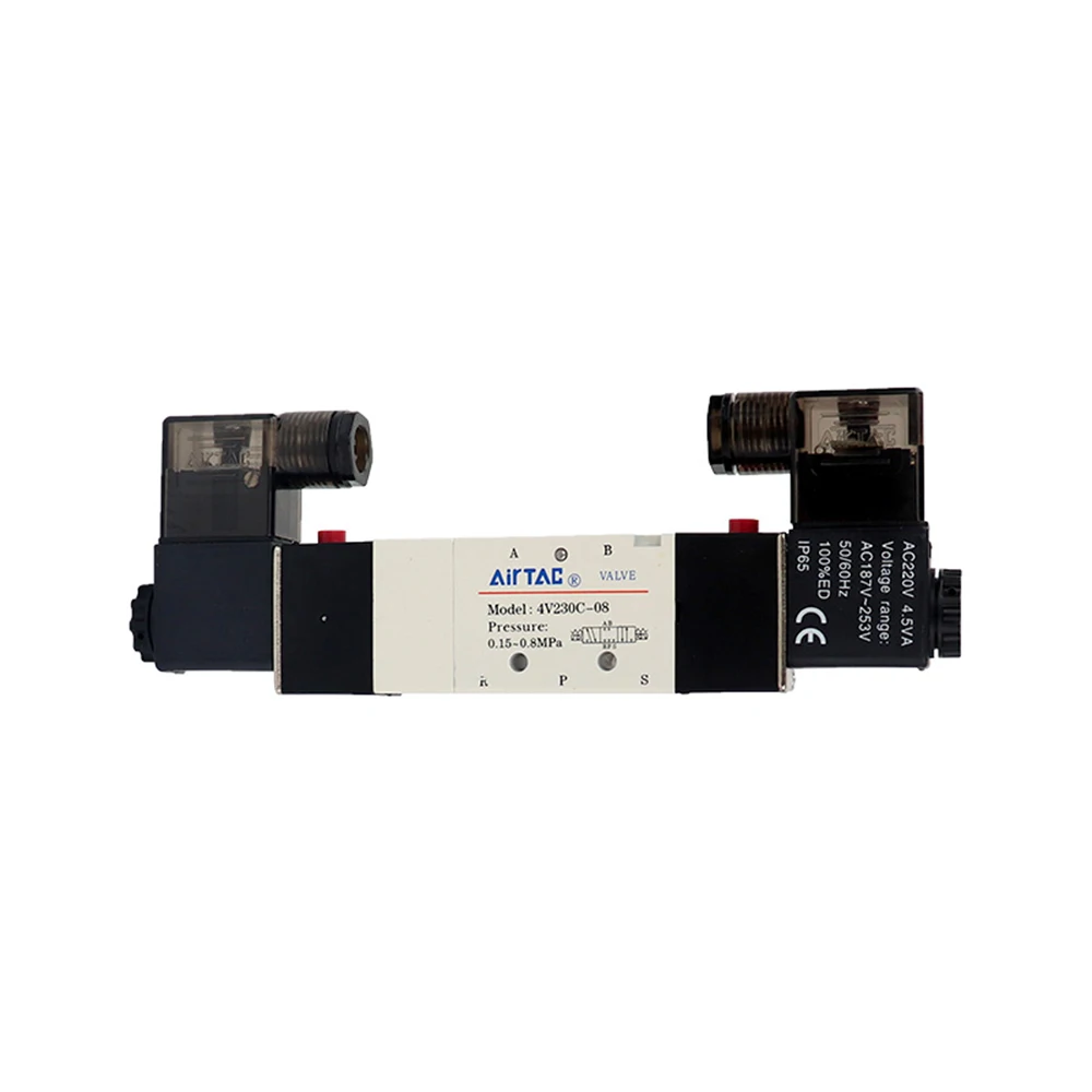 1 шт. пневматические детали порты 1/4 дюйма 4V230C-08 постоянный ток 12 В 24 переменный 110