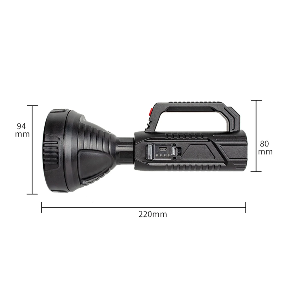 

400LM T6 Portable LED Flashlight, 2000mAh Multifunctional Lighting, USB Rechargeable, for Outdoor, Camping, Hunting and Cycling