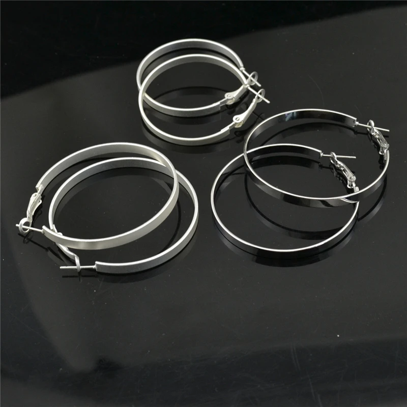 Широкие простые серьги со звездами для женщин массивные индивидуальные круглые