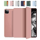 Кожаный чехол-книжка для iPad Pro 12,9 11 2021, новый iPad 10,2 2020 mini 1 2 3 4 5 Air 4 10,9 Air3 10,5, чехол-подставка с функцией сна и пробуждения