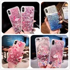 Мягкий чехол с жидким песком для Huawei Honor 8 9 10 20 Lite 10I 20I 6X 7X 8X 9X Pro, блестящий чехол с блестками