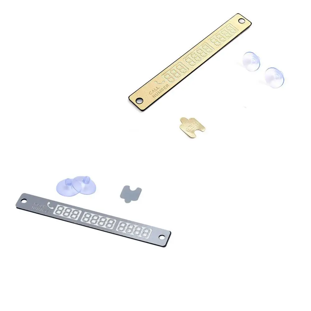 Car Styling Phone Number Card Sticker Night Luminous Temporary Parking Plate Suckers |