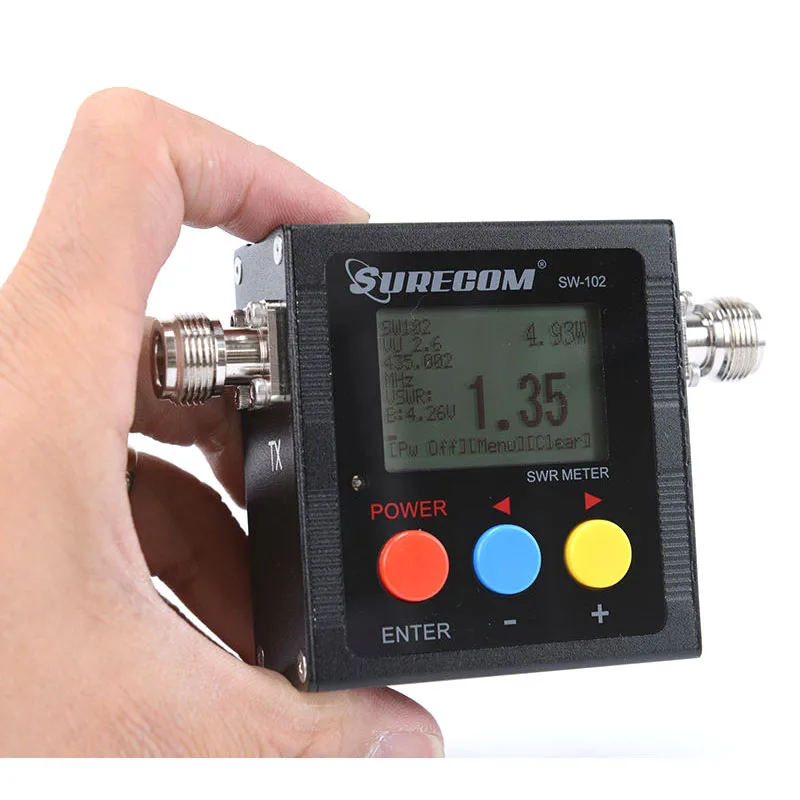 Surecom SW-102 Digital VHF/UHF 125-525Mhz Power &amp SWR Watt Meter и счетчик частоты SW102 для мобильного