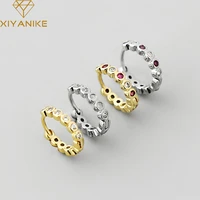 xiyanike silver color round micro inlaid zircon hoop earrings for women retro punk style party jewelry wholesale c%d0%b5%d1%80%d0%b5%d0%b6%d0%ba%d0%b8