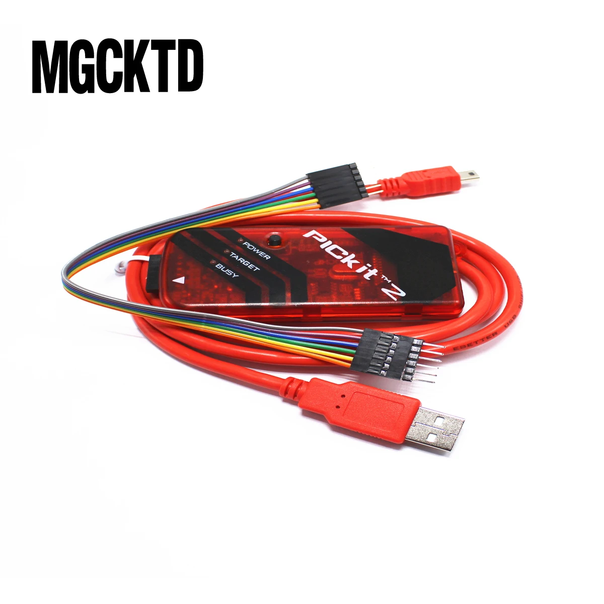 PICKIT2 PIC Kit2 симулятор PICKit 2 программатор Emluator красного цвета с USB кабелем Dupond Wire|pic