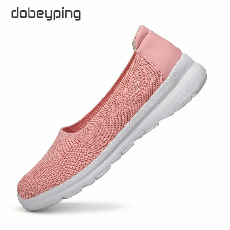 New Spring Autumn Women Shoes Breathable Mesh Woman Sneakers Soft Ballet Flats Ladies Slip On Female Loafers Mother Walking Shoe