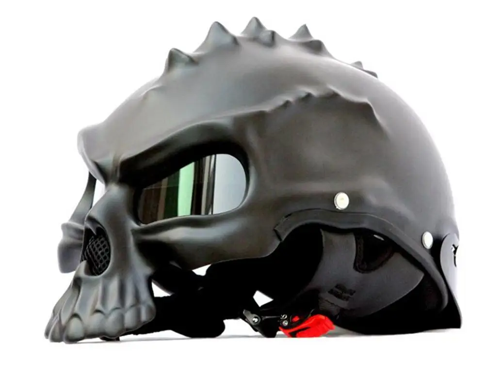Мотоциклетный шлем с черепом чоппер мотоциклетный в стиле ретро для кросса 489 |