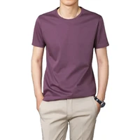 best sales cheap cotton 7 soild color plain basic casual slim fit o neck short sleeve mens t shirts
