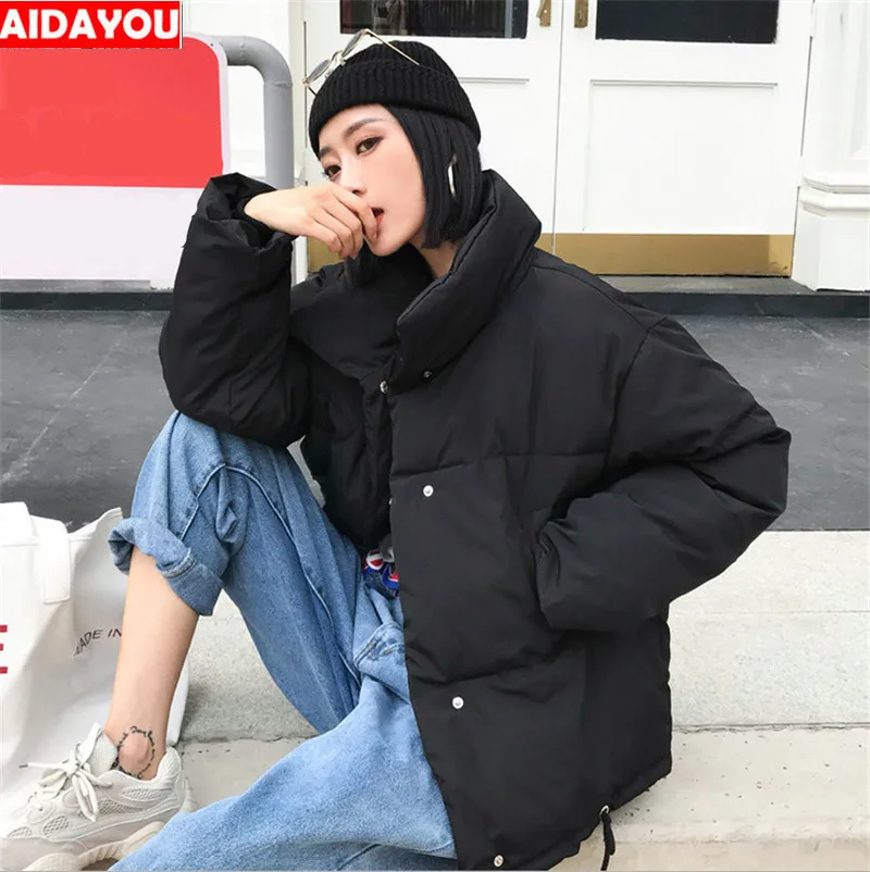 Женская хлопковая куртка короткая стильная Плотная одежда пальто теплая Модная