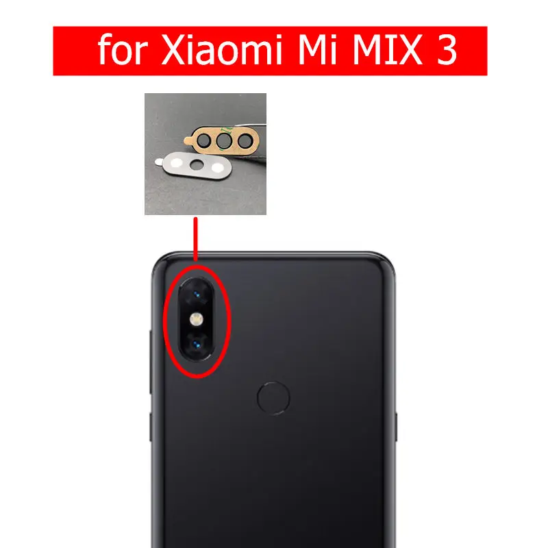 2 шт. для Xiaomi mi x 3 стеклянная линза для камеры задняя камера стеклянная линза с клеем для Xiaomi mi x 3 запасная деталь