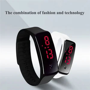 Мужские и женские повседневные спортивные часы-браслет, светодиодные электронные цифровые силиконовые наручные часы карамельных цветов, уличное фитнес-оборудование