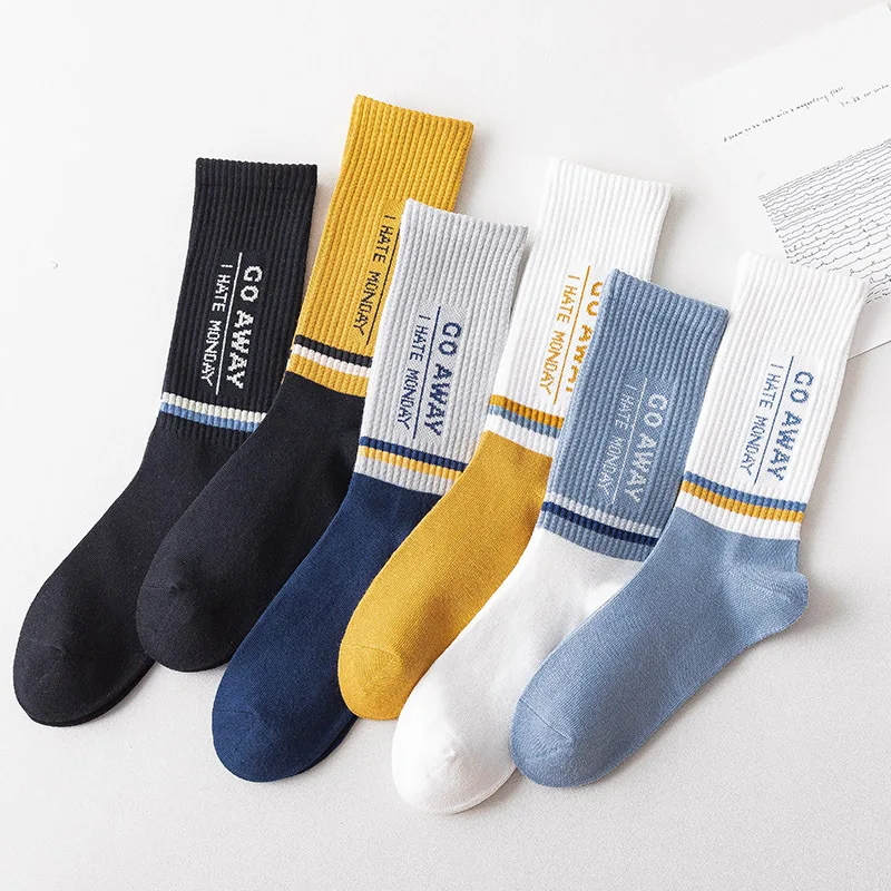 

Men's Basketabll Socks INS Trending Middle Tube Breathable Absorb Sweat Sports Stockings High Top Cotton Sock Autumn And Winter