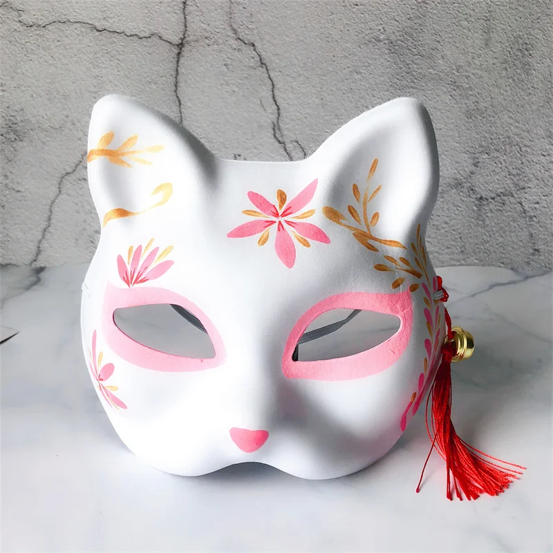 1 шт. маска девять хвостов лисы ручная роспись кошка целлюлоза Половина лица
