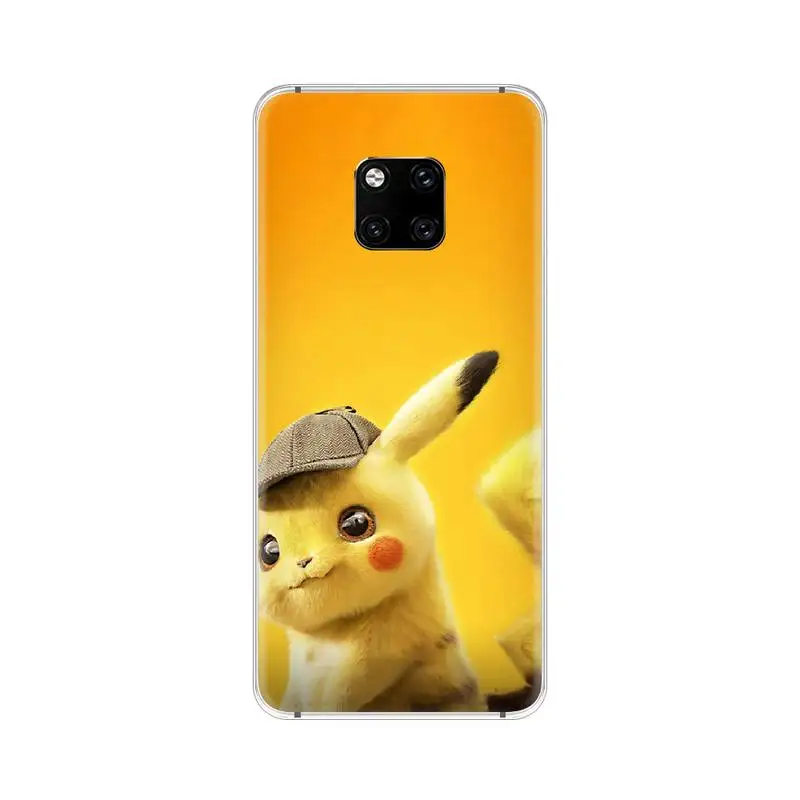 Милый чехол для телефона из ТПУ с рисунком Пикачу Покемон корпус Huawei Y6 Y7 Y9 Prime 2018