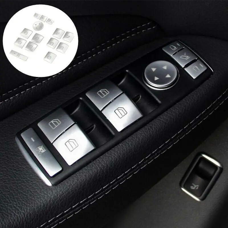 

14 шт., накладки на панель переключателя интерьера автомобиля для Benz Old B/E/C/CLA/GLA